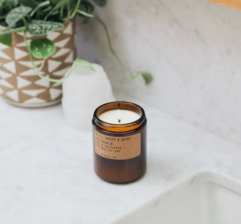 Amber + Moss Soy Candle - Flea Boutiques