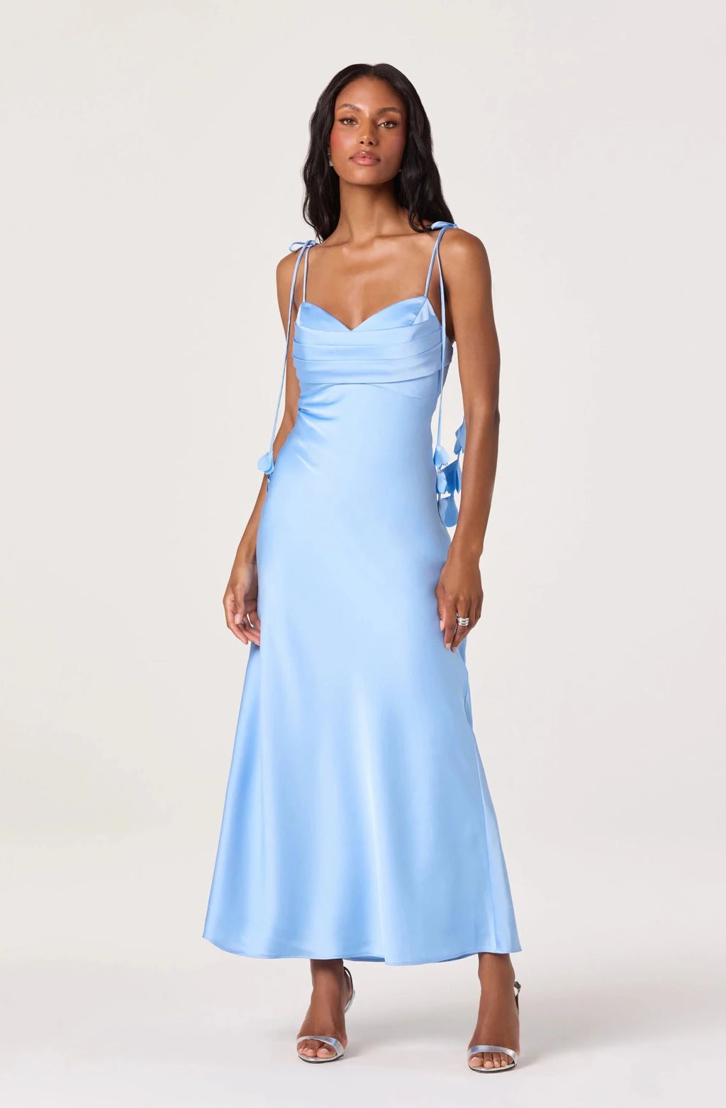astr blue dress the Label | Hera Satin Maxi in Light SHEIN PariChic Women's Black The darted sweet sixteen dais dresses Size:M (US 6)