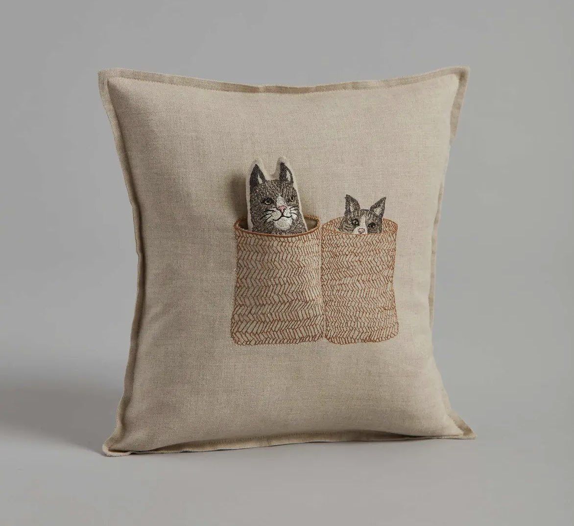 Basket Cats Pocket Pillow - Flea Boutiques