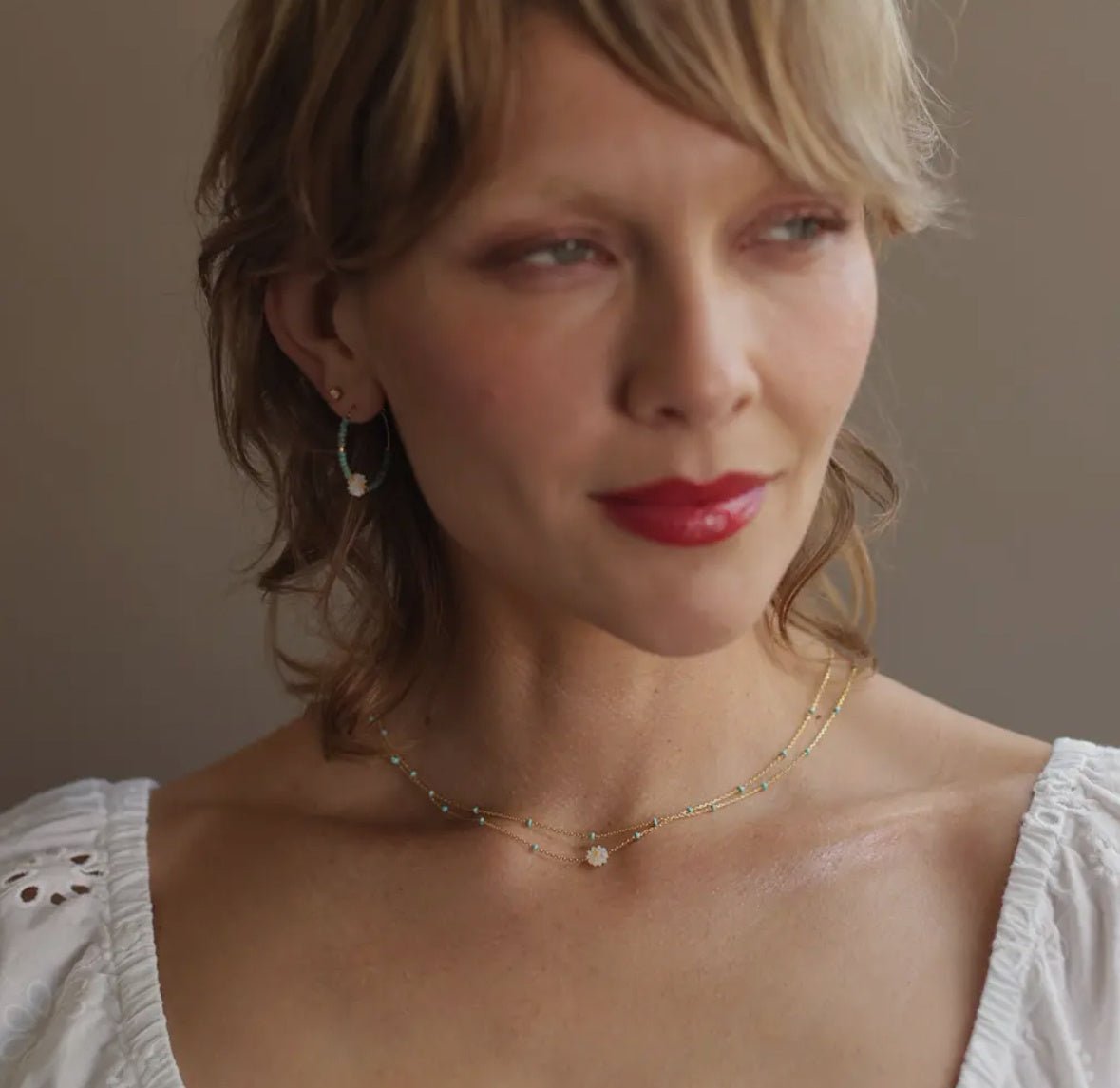 Beaded Chain Necklace - Flea Boutiques