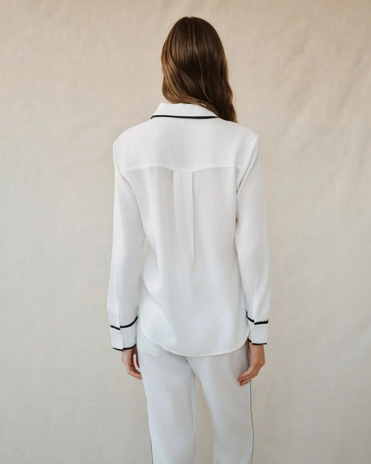 Contrast Trim Shirt - Flea Boutiques