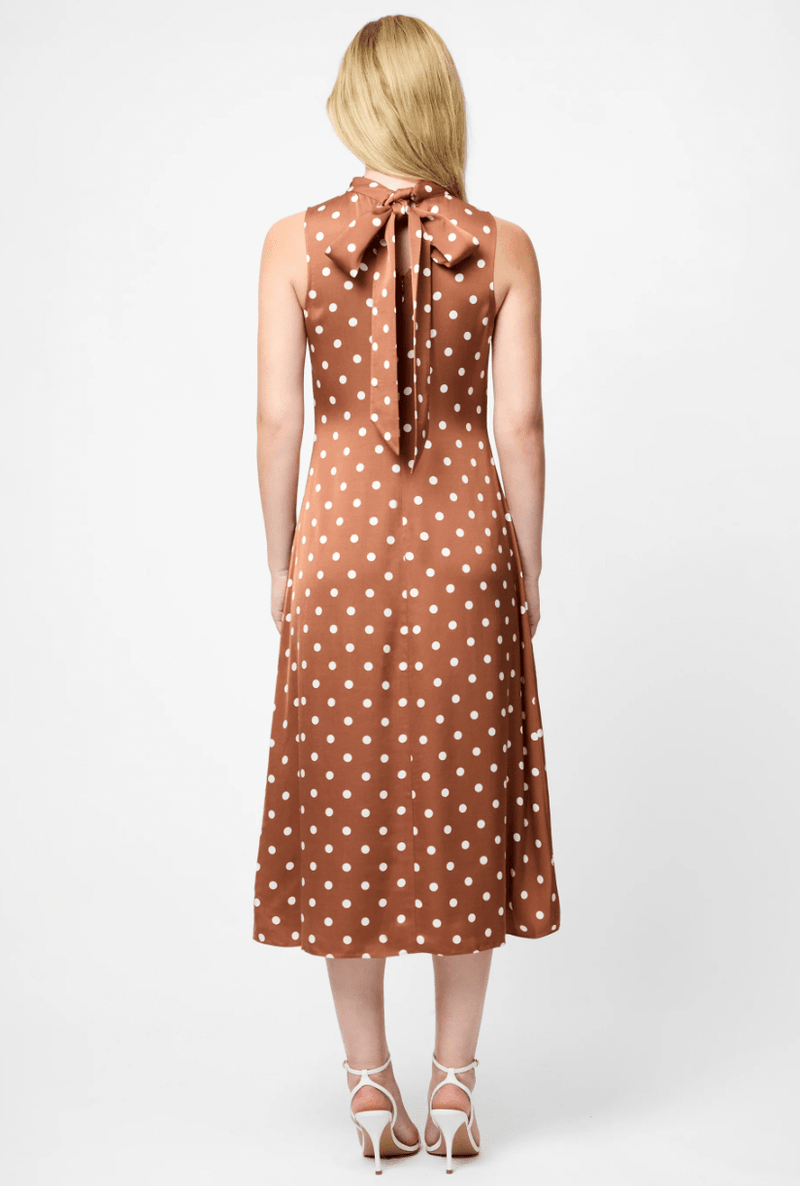 Ennis Bk Nk Bow Midi Dress - Flea Boutiques