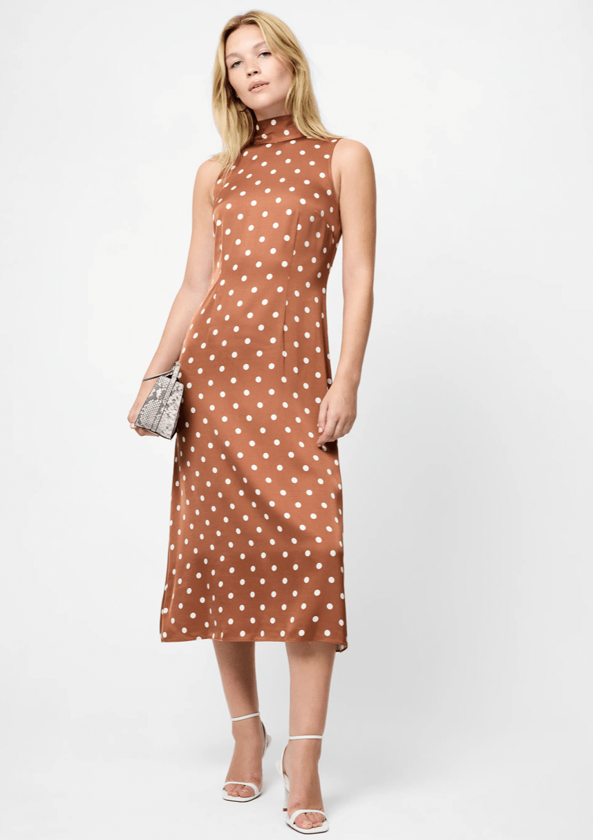 Ennis Bk Nk Bow Midi Dress - Flea Boutiques