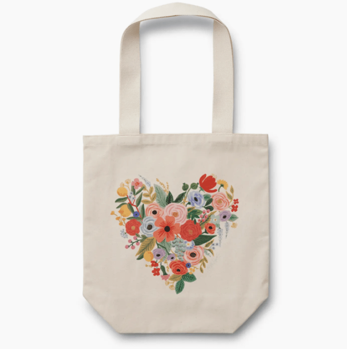 Floral Heart Canvas Bag - Flea Boutiques