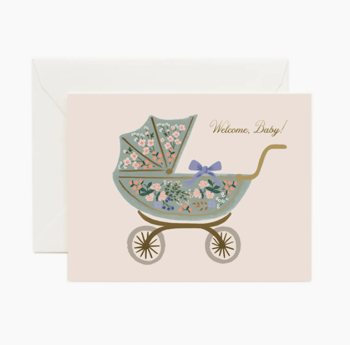 Floral Pram Card - Flea Boutiques
