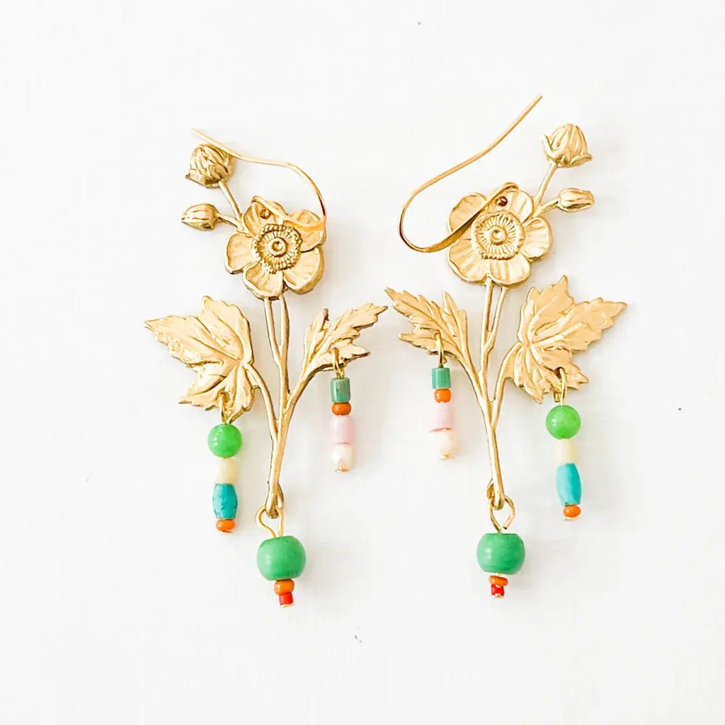 Flower Statement Earrings - Flea Boutiques