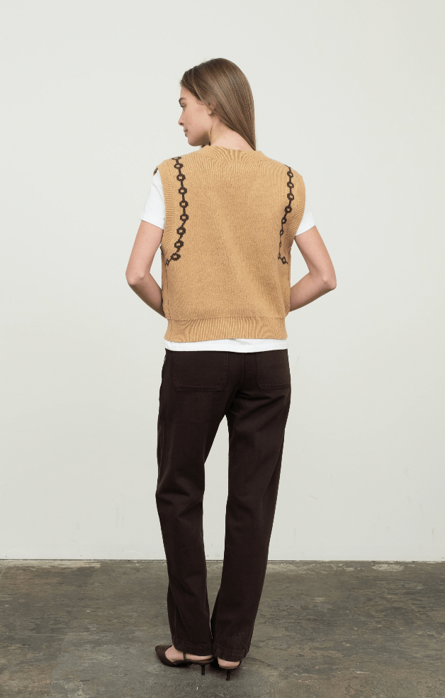 Jacquard Horse Sweater Vest - Flea Boutiques