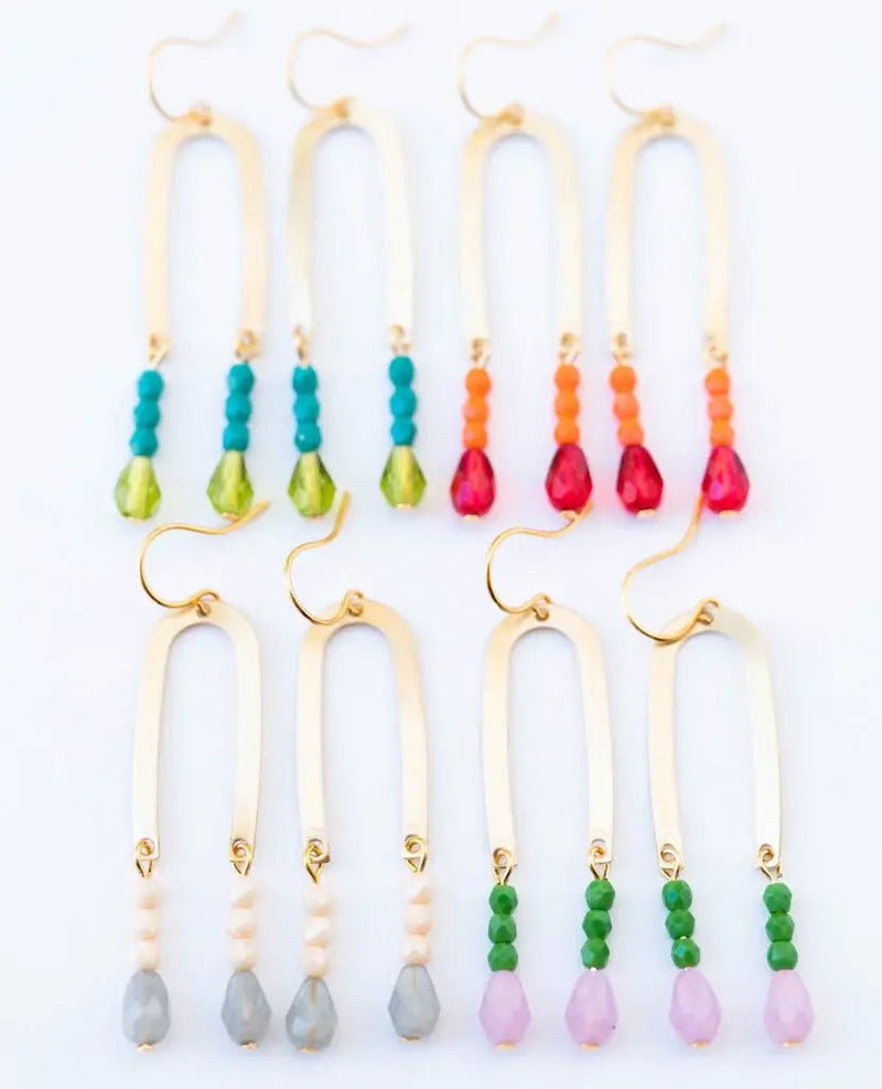 Long Arch Beaded Earrings - Flea Boutiques