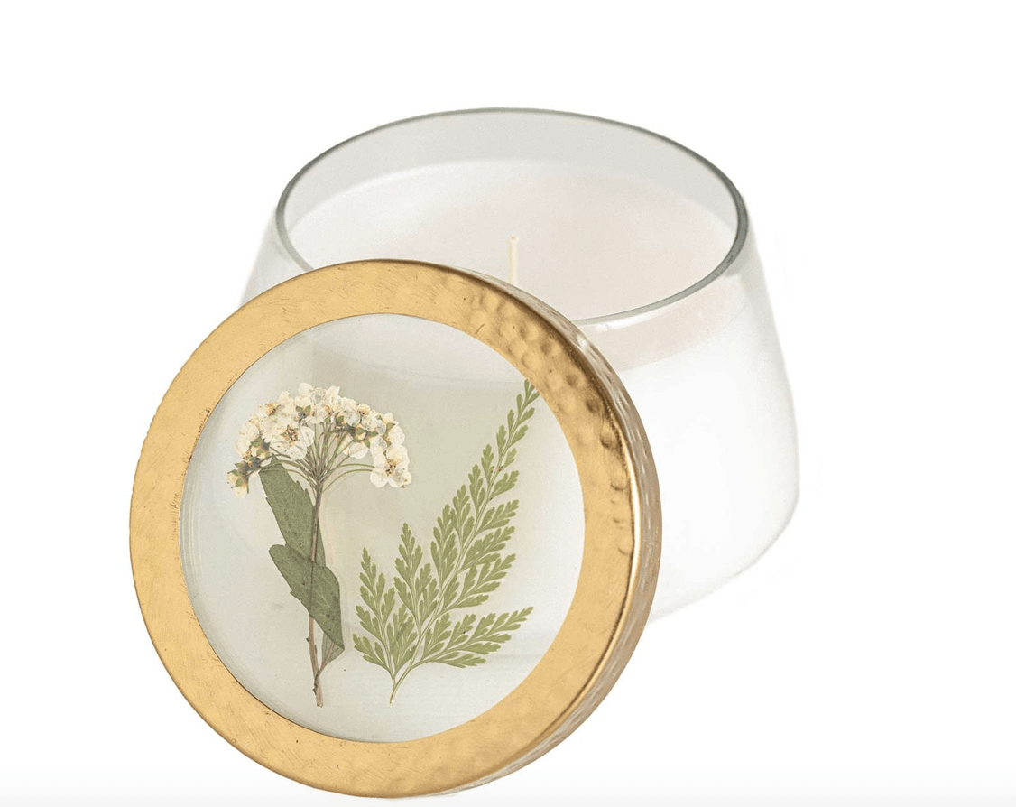 Medium Pressed Floral Candle - Flea Boutiques
