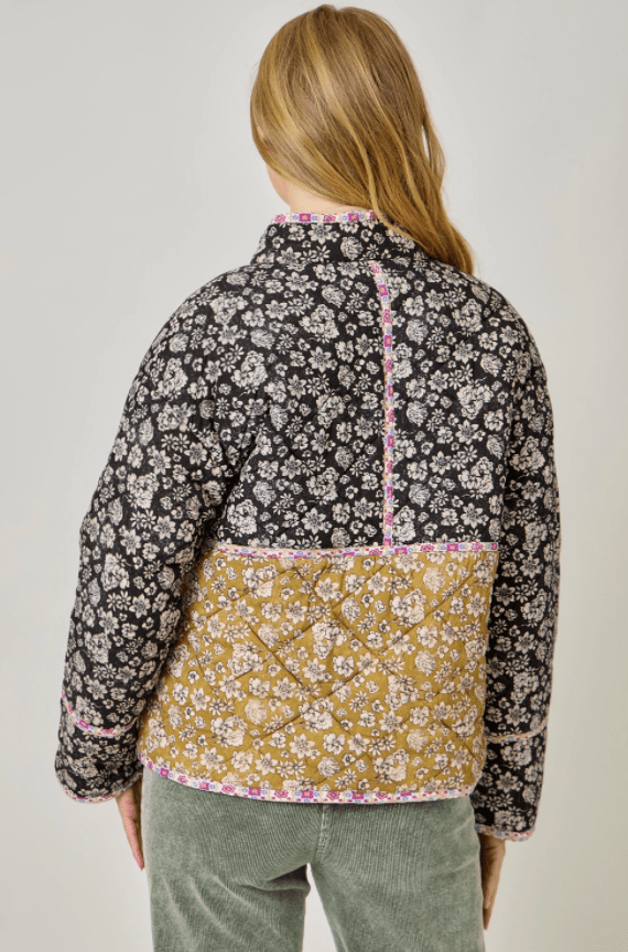 Mixed Media Quilted Jacket - Flea Boutiques