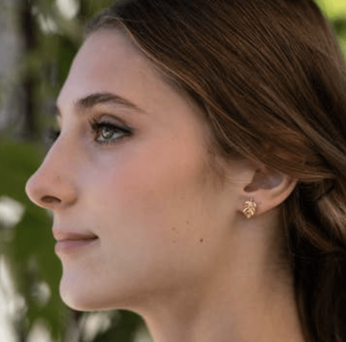 Monstera Leaf Studs - Flea Boutiques