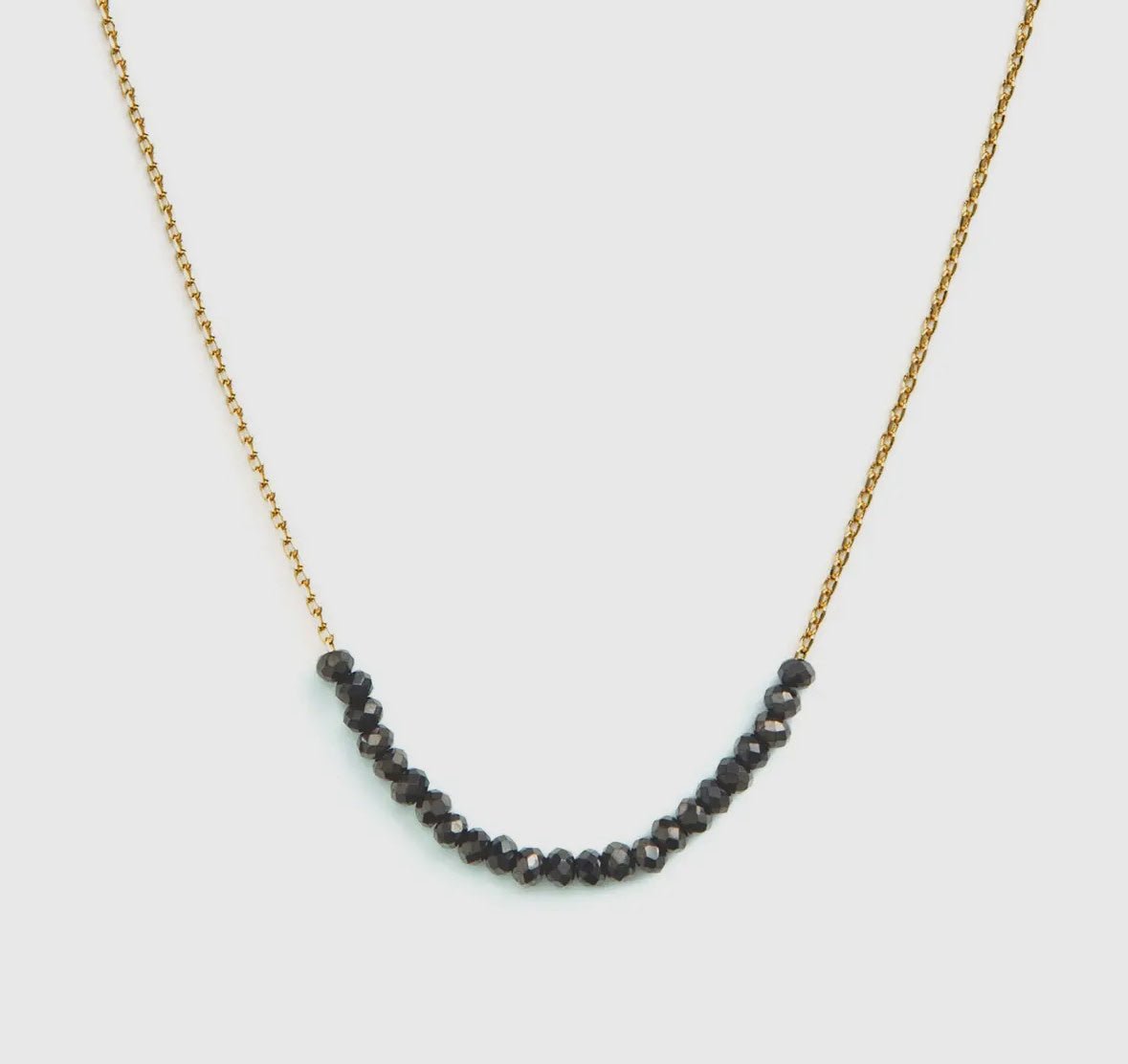 Necklace w Row of Small Crystals - Flea Boutiques