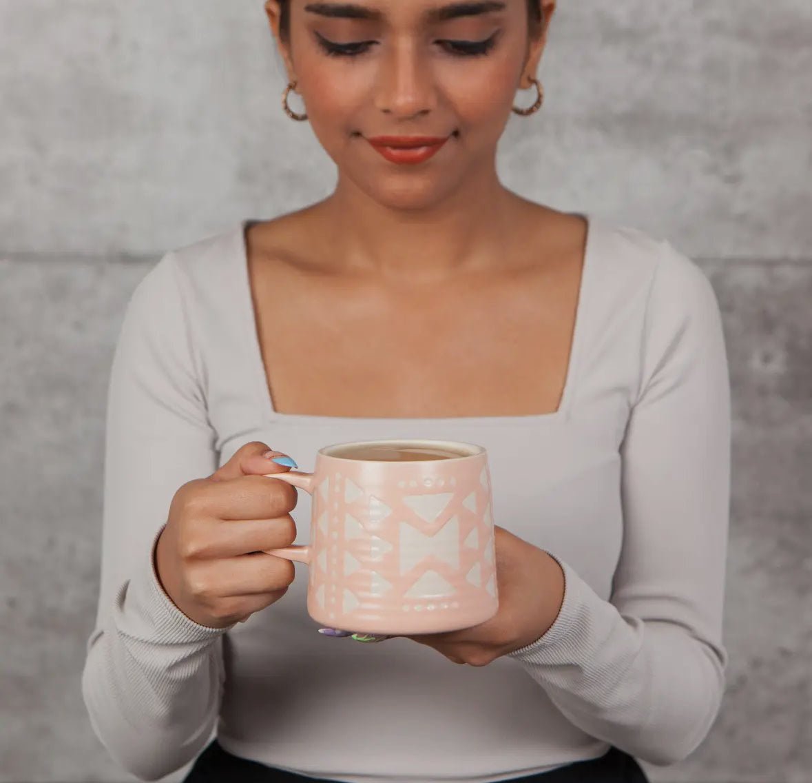 Pink Imprint Mug - Flea Boutiques
