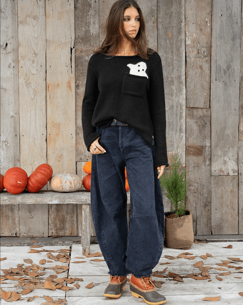 Pocket Ghost Crew Knit - Flea Boutiques