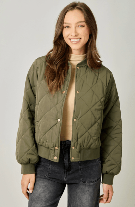 Quilited Bomber Jacket - Flea Boutiques