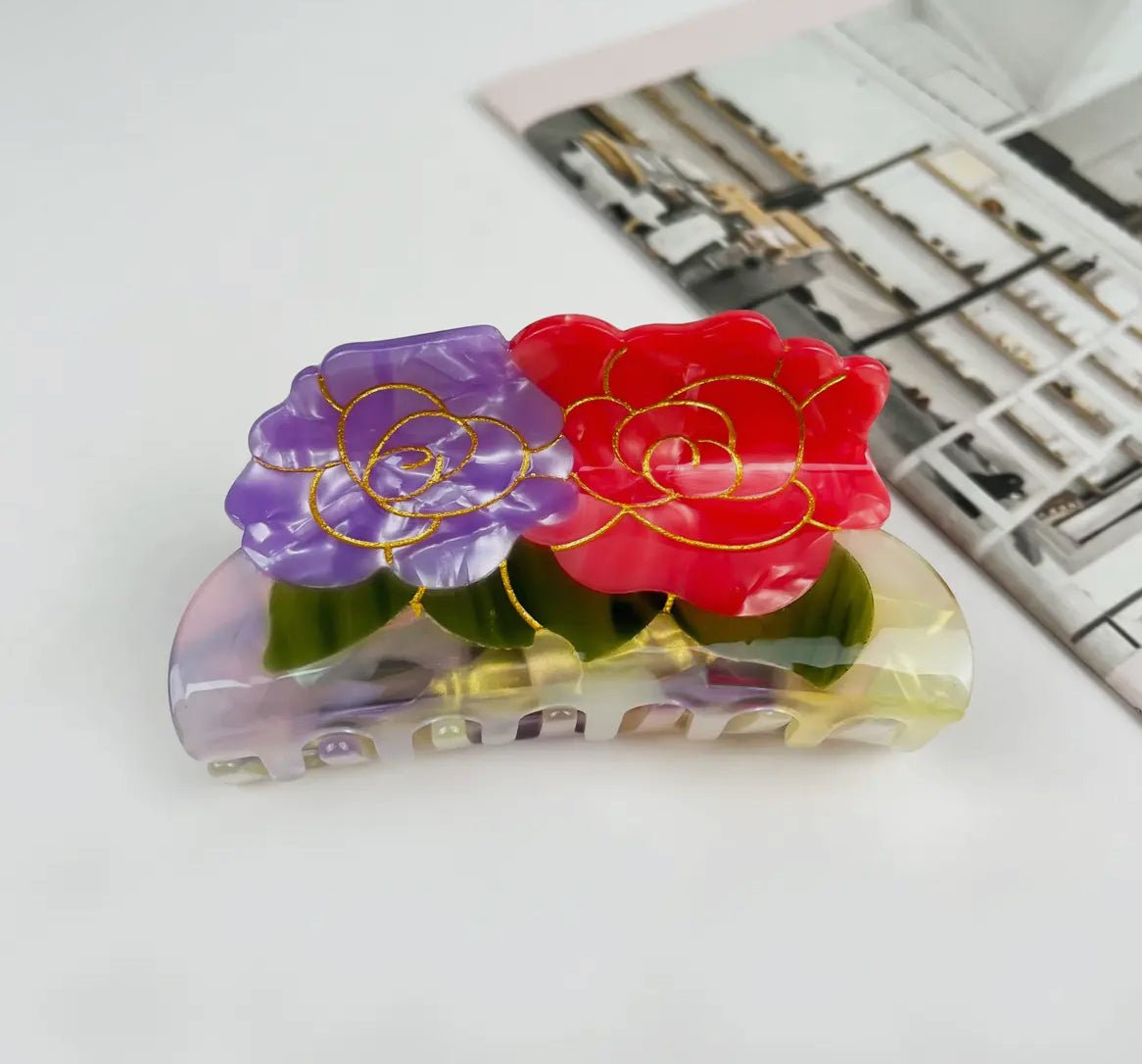 Rose Flower Claw Clip - Flea Boutiques