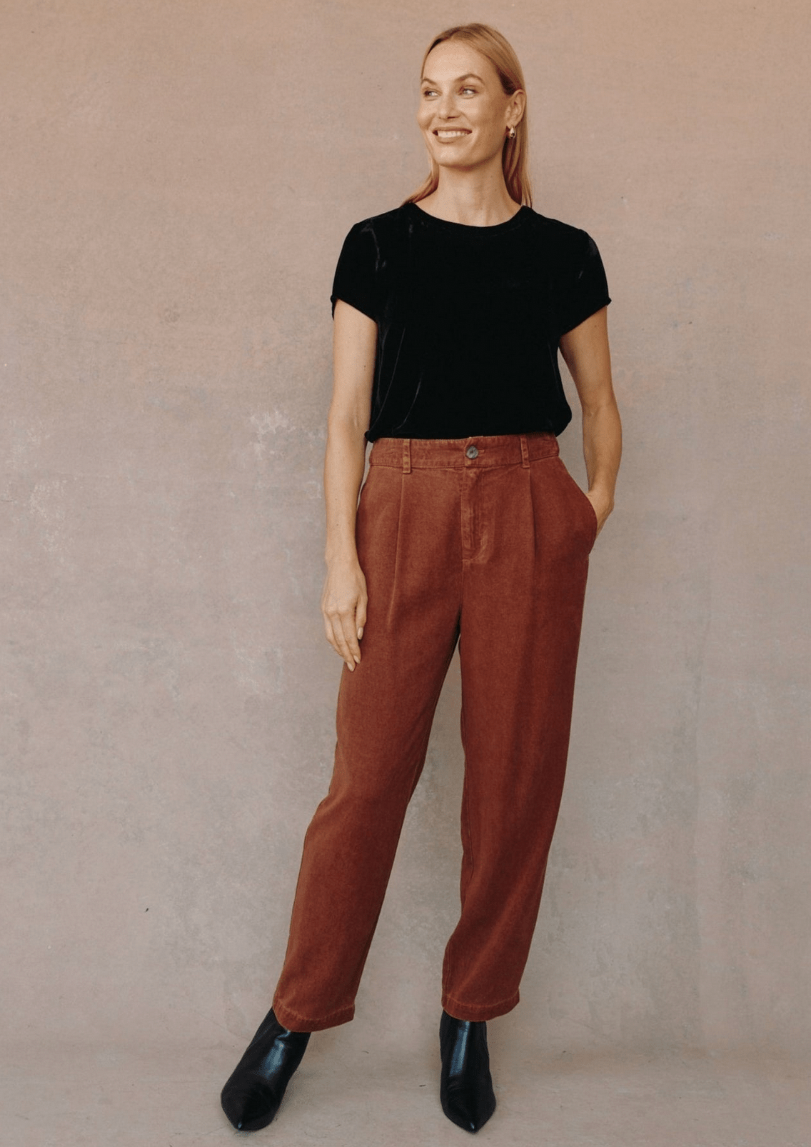 Single Pleat Wide Leg Pant - Flea Boutiques