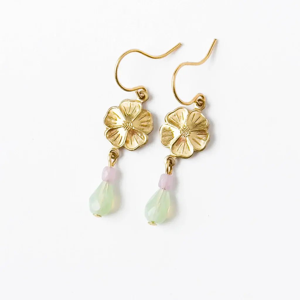 Small Flower Earring w/ Beads - Flea Boutiques