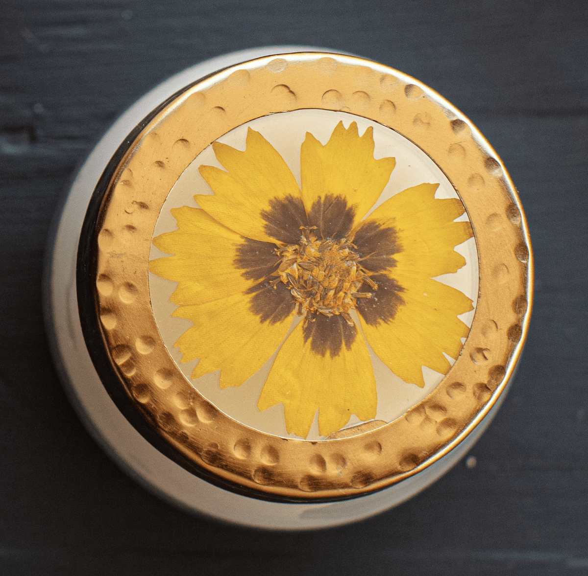 Small Pressed Floral Candle - Flea Boutiques
