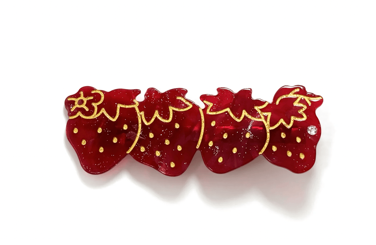 Strawberry Hair Clips - Flea Boutiques