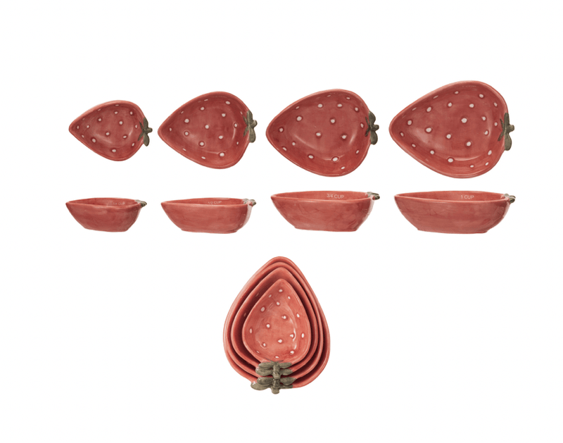 Strawberry Measuring Cups - Flea Boutiques