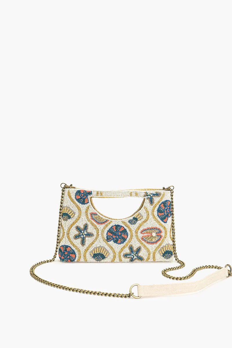 Sunlit Shore Beaded Clutch Bag - Flea Boutiques