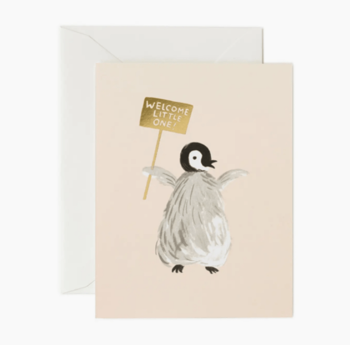 Welcome Penguin Card - Flea Boutiques