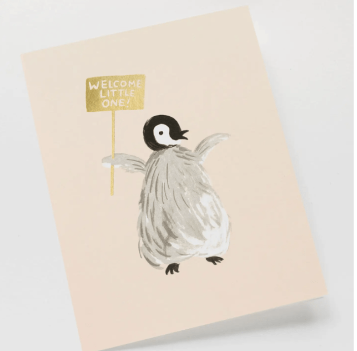 Welcome Penguin Card - Flea Boutiques