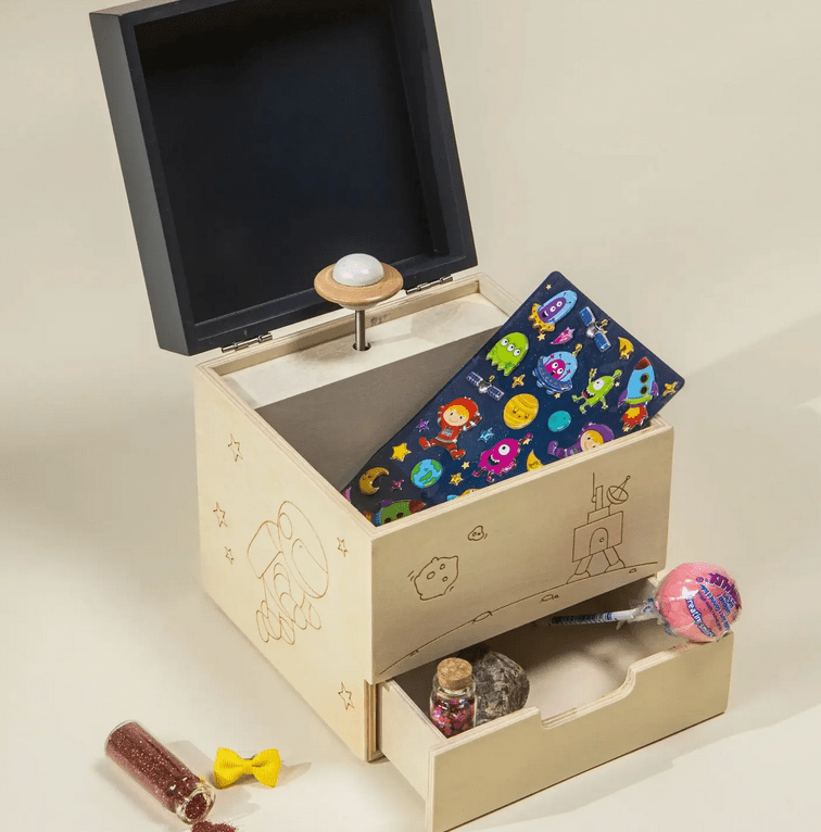 Wooden Musical Souvenir Box - Flea Boutiques