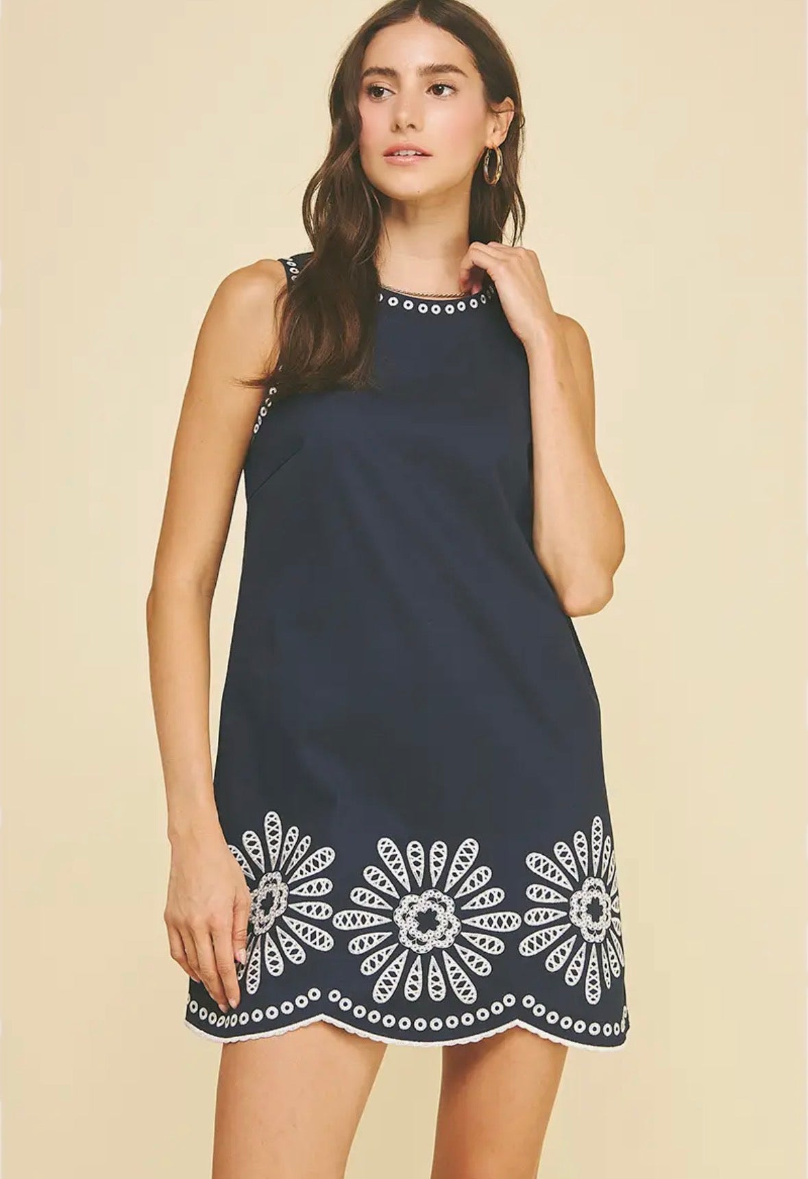 Floral Embroidered Mini