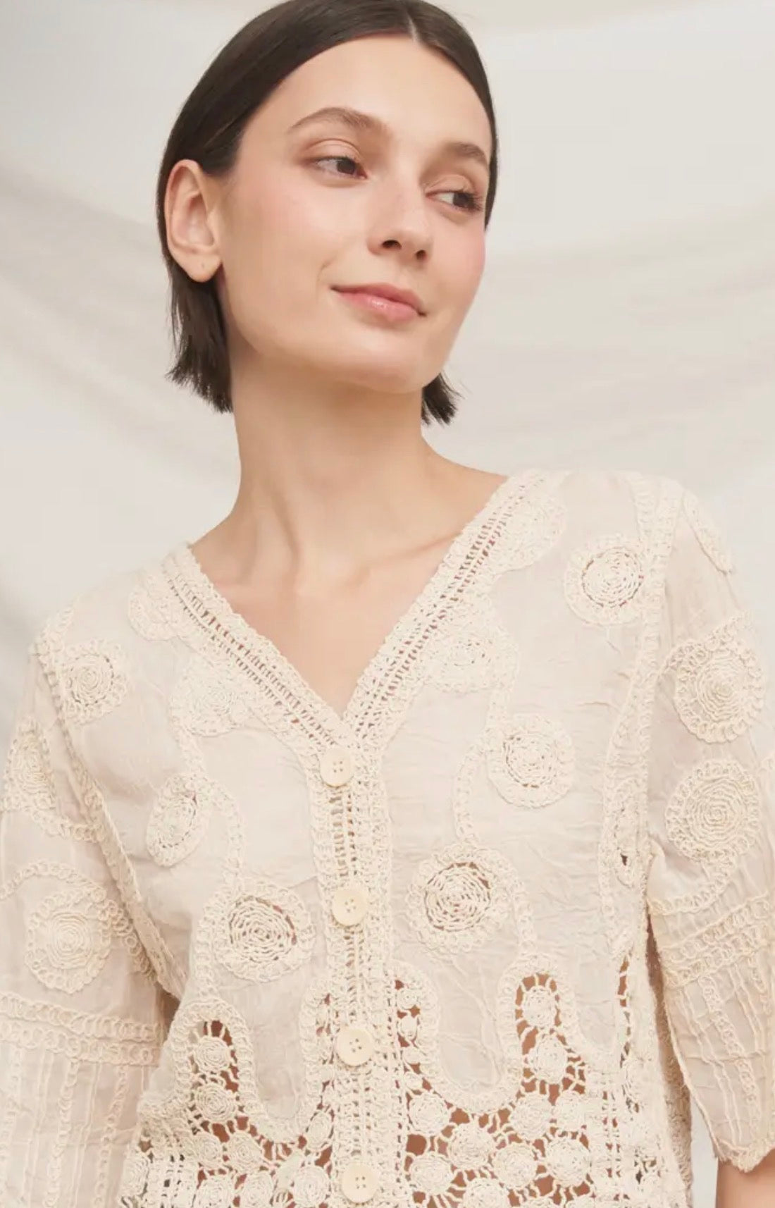 1/2 Sleeve Crochet Cardi