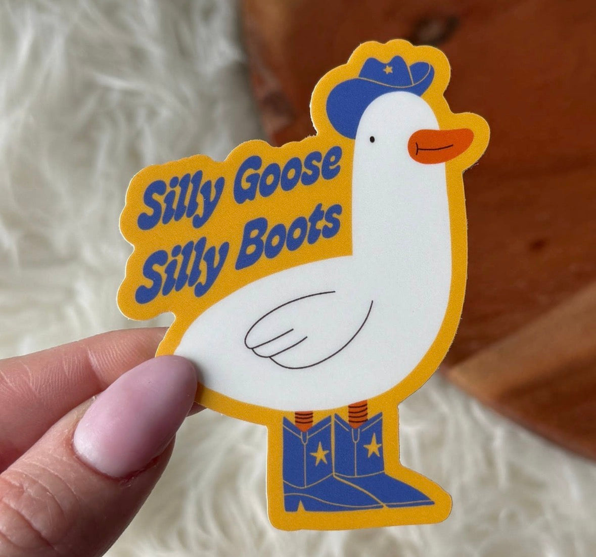 Silly Boots Cowboy sticker