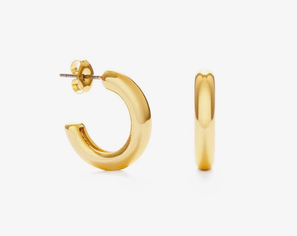 3/4 Basic Hoop Earrings - Flea Boutiques