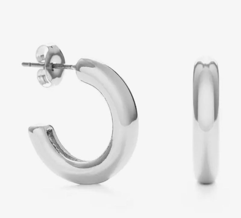 3/4 Basic Hoop Earrings - Flea Boutiques