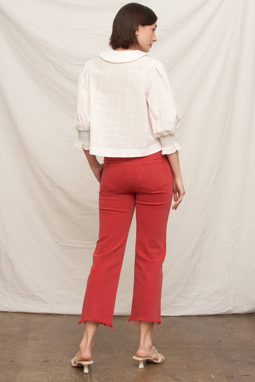 3/4 Puff Sleeve Top - Flea Boutiques