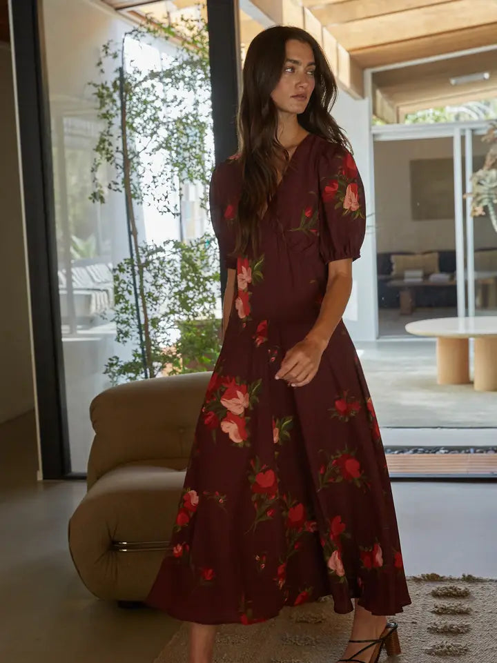 Floral Print Midi Dress