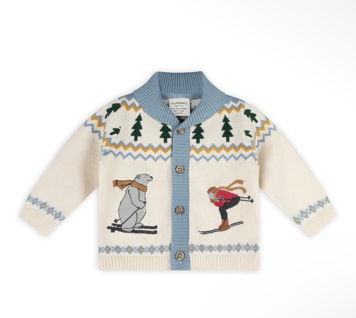 Viverano Organics Ski Shawl Knit Cardigan
