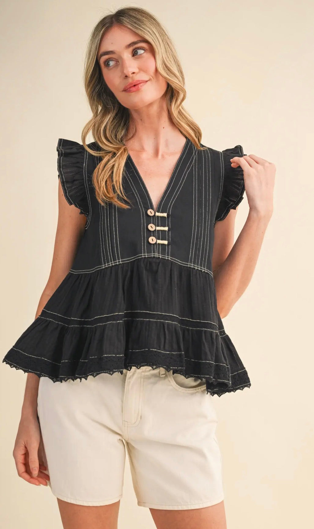 Mix Media Lace Trip Tank