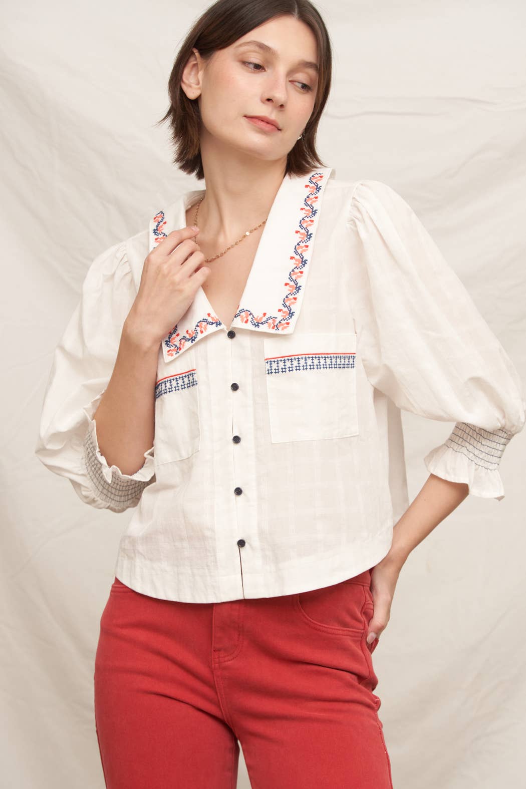 3/4 Puff Sleeve Top