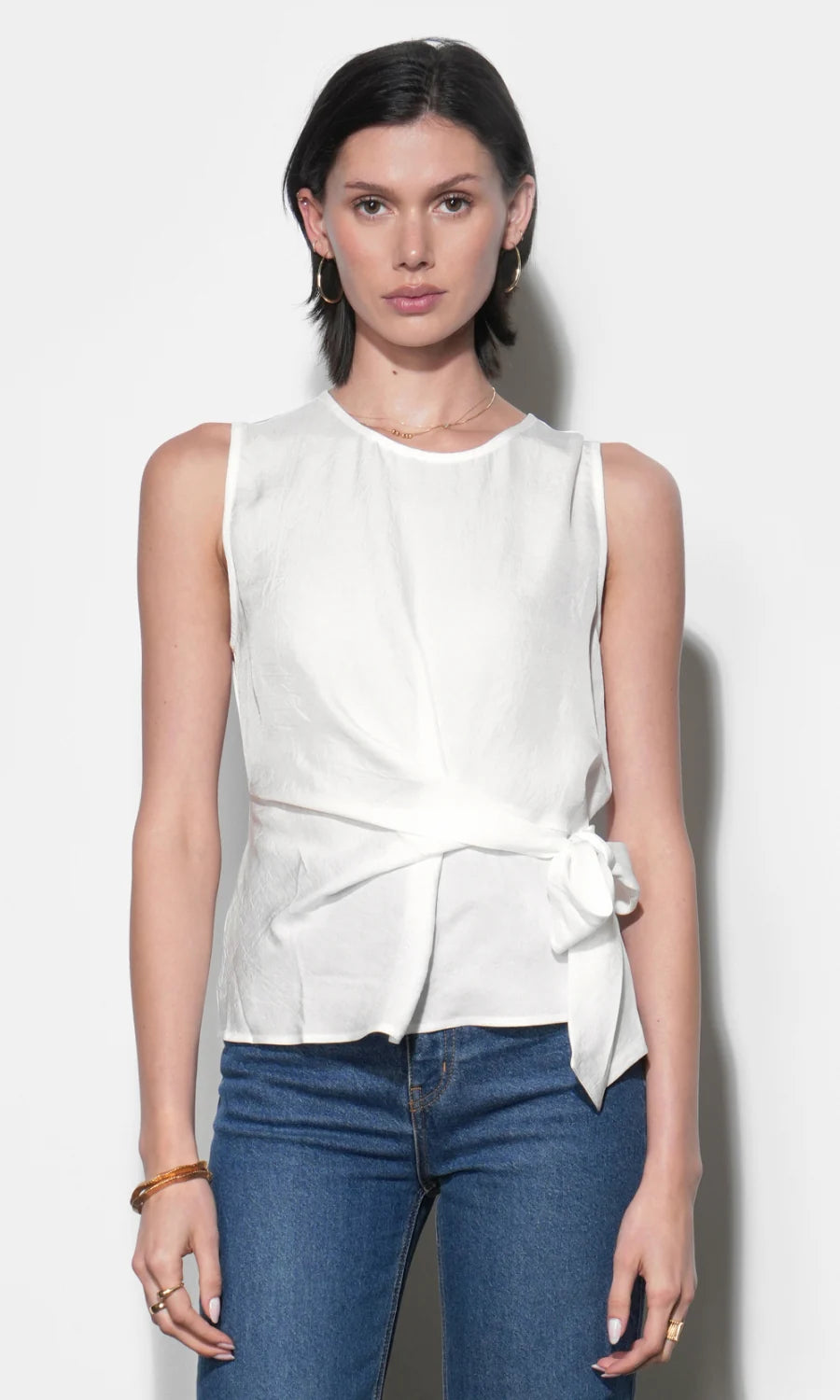 Lola sleeveless  Side Tie Blouse