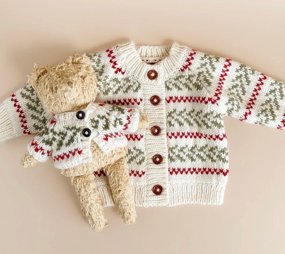 The Blueberry Hill Evergreen Cardigan Holiday