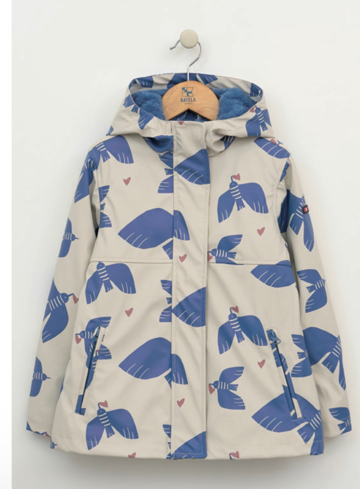Fleece Lined Hooded Coat