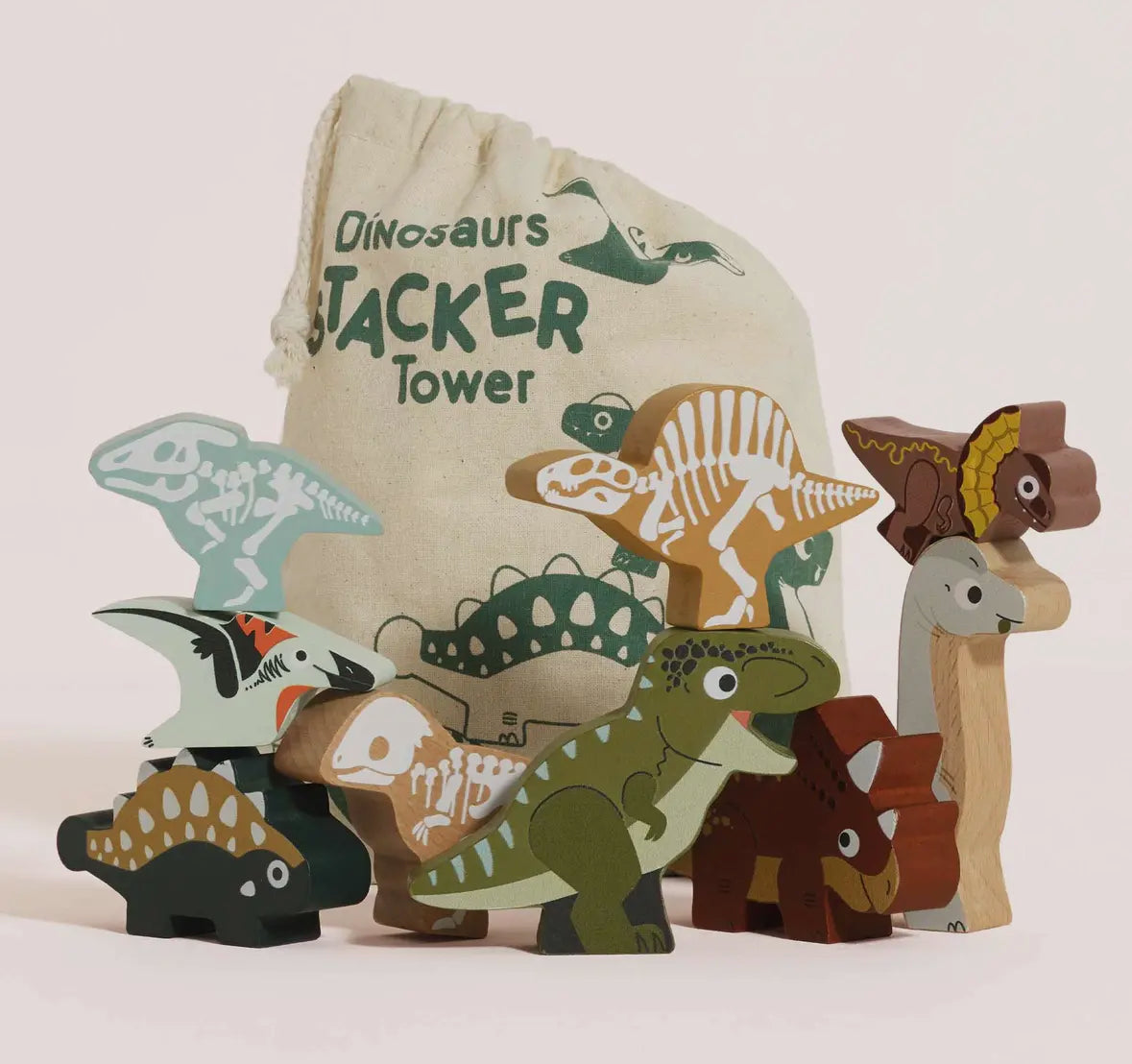Jurassic Stacking Dinos & Bag
