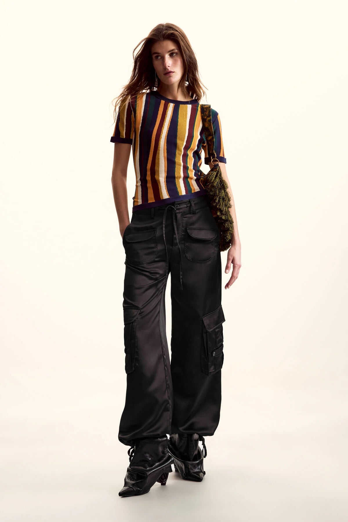 Desigual Striped Lacroix Short Sleeve Top