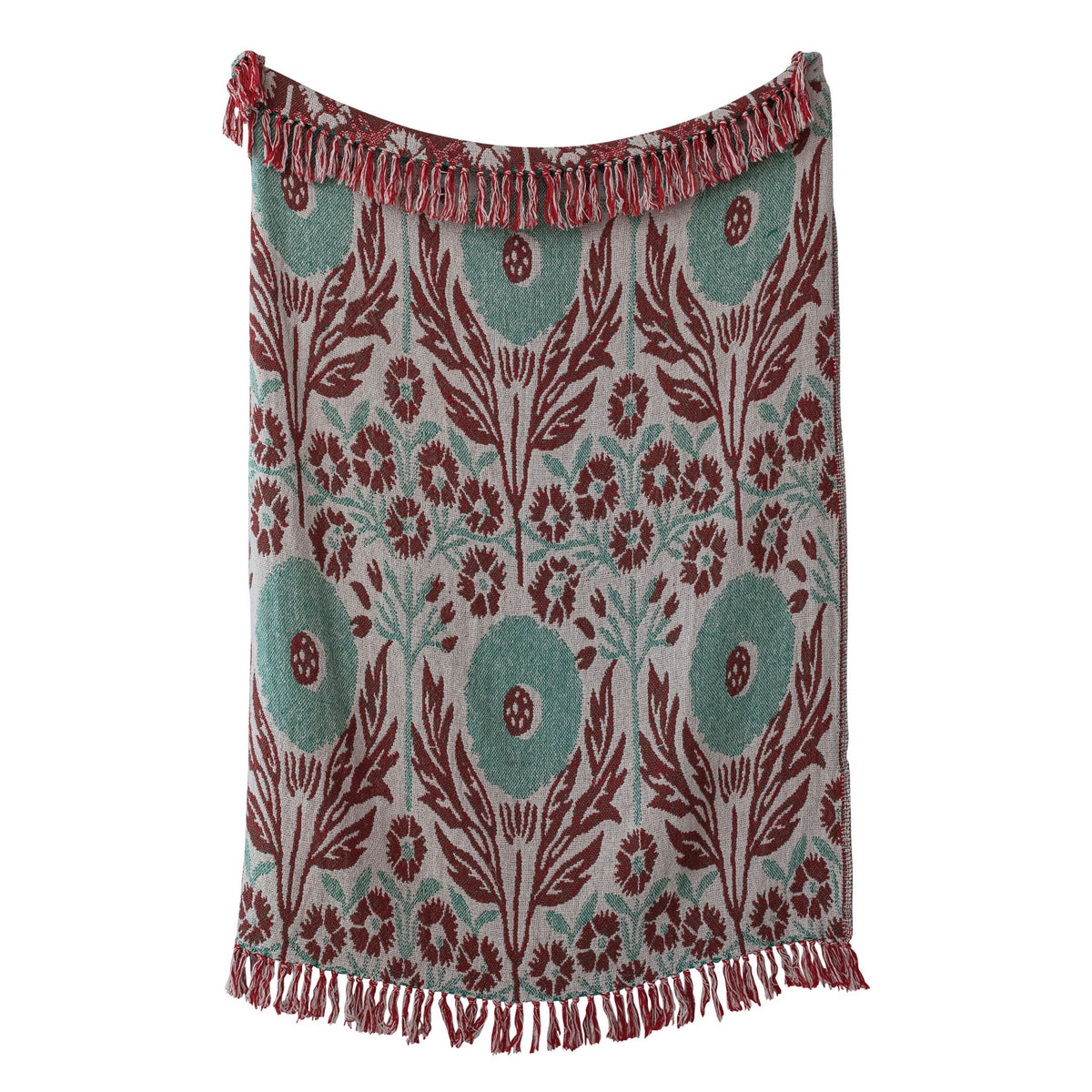 Floral Jacquard Cotton Throw