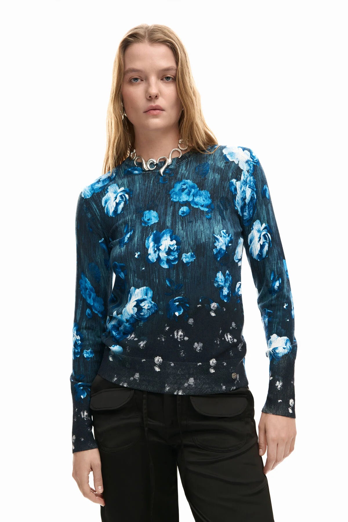 Desigual Fine Floral Sweater