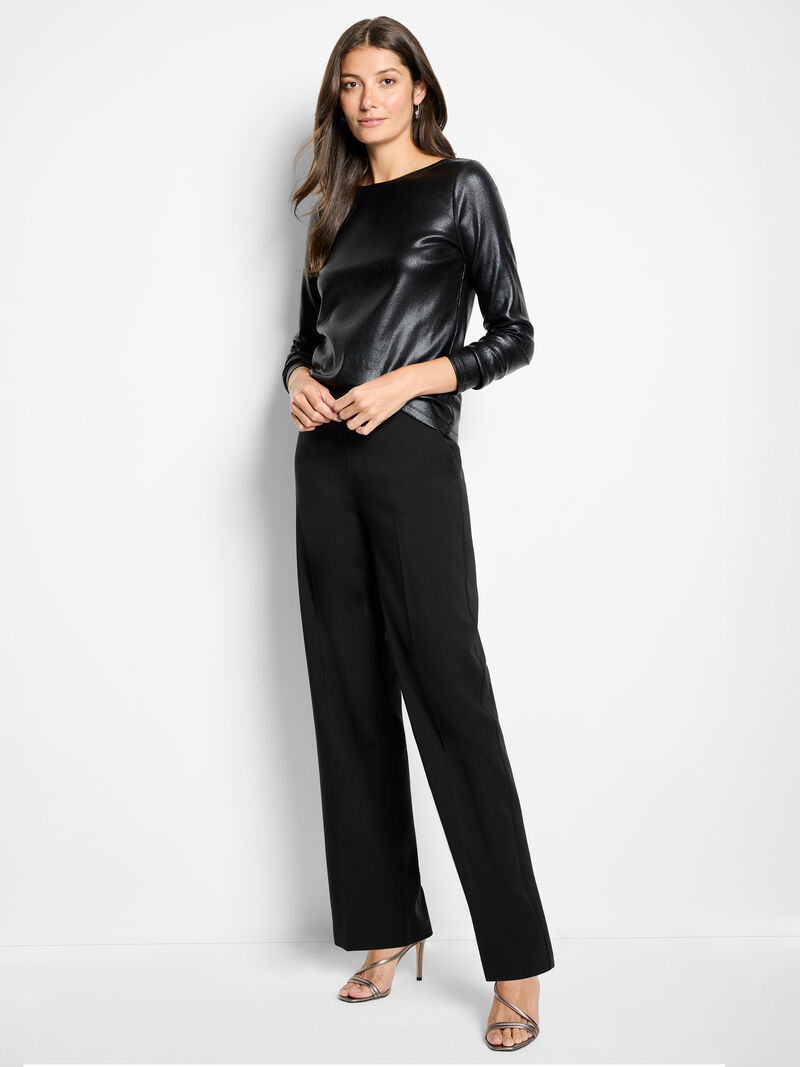 black wide leg pants