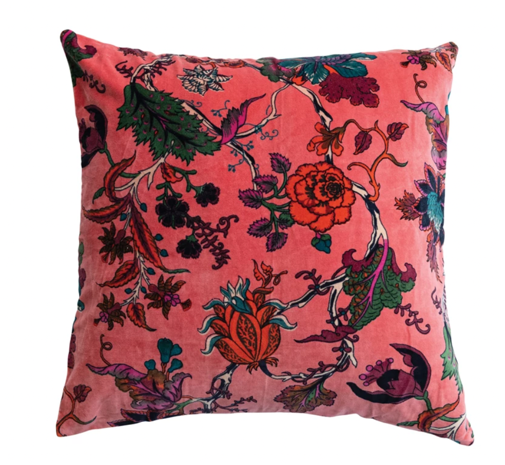 Patterned Velvet Pillow