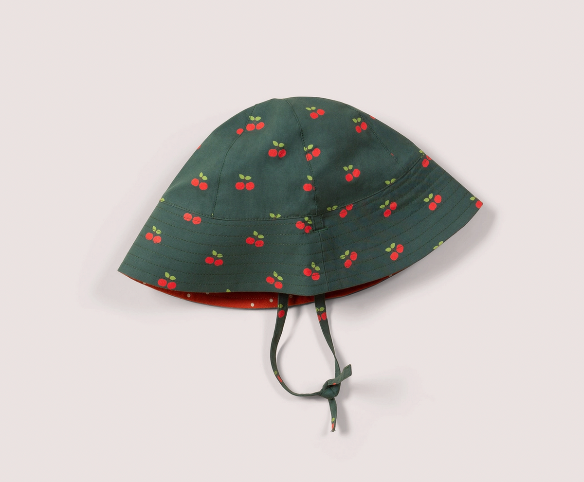 Little Green Radicals Olive Cherries Reversible SunHat