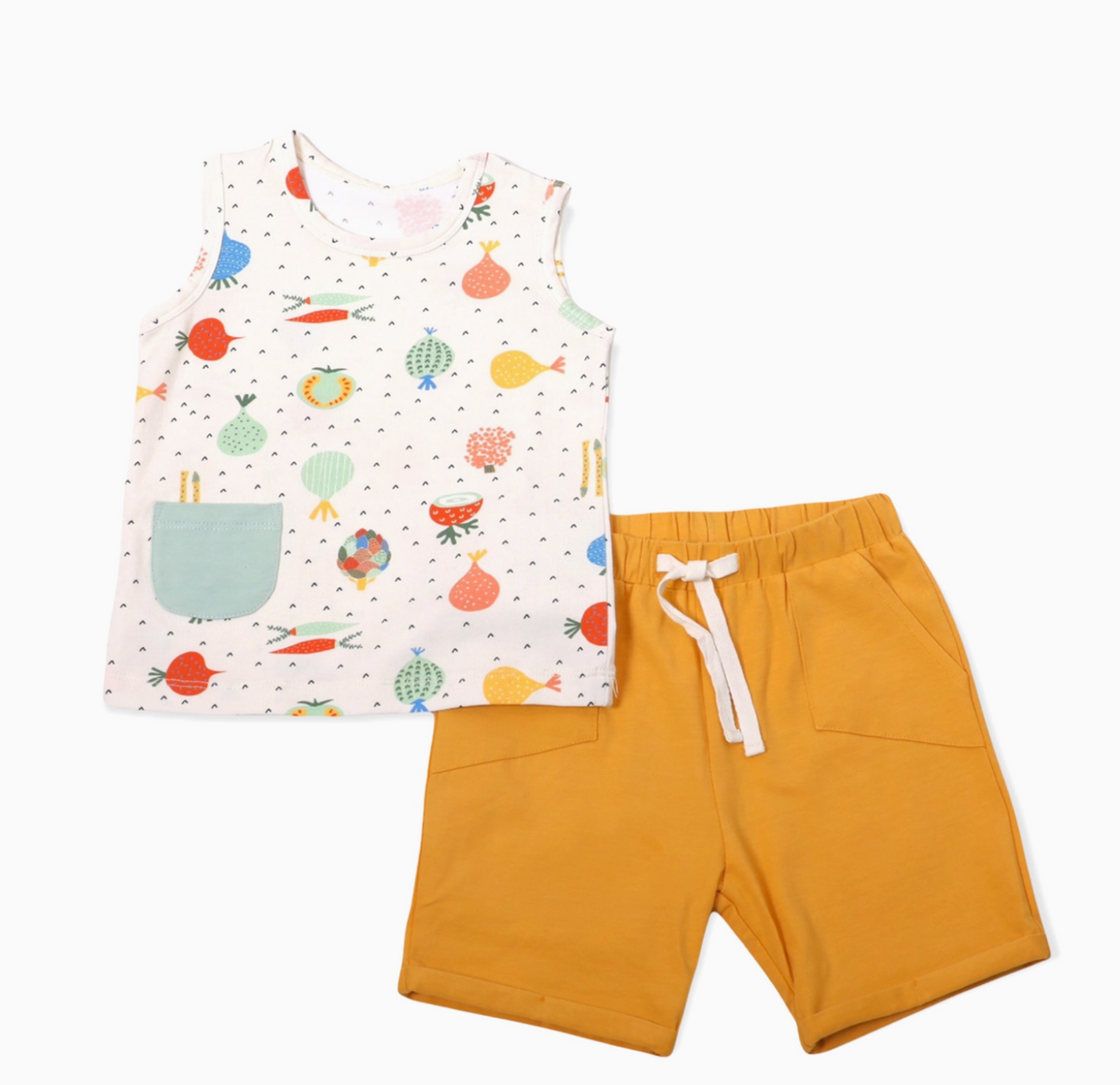 Viverano Organics Veggie Playsuit Tee + Shorts